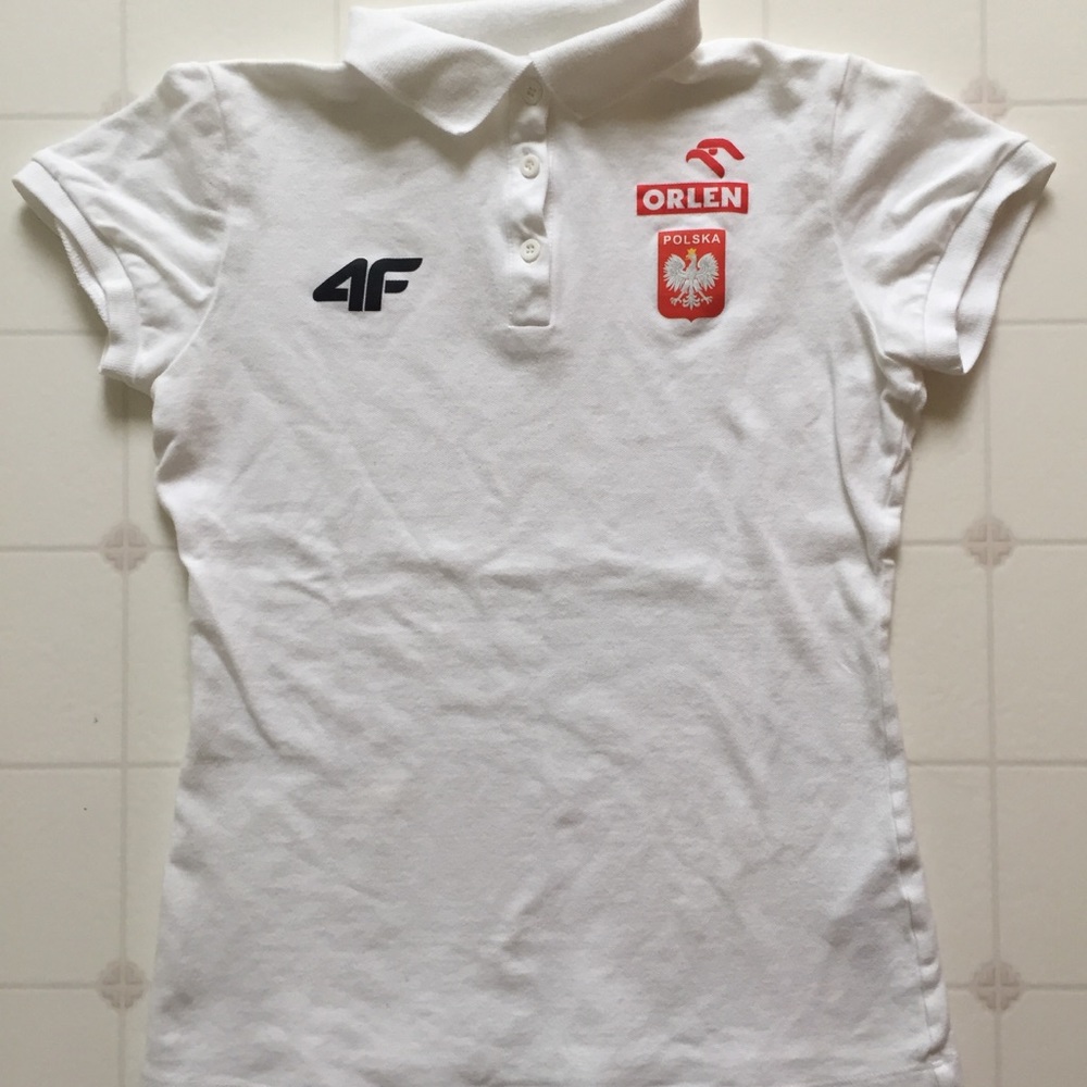 White Collar T-shirt Polish National Team